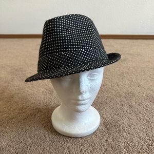 NWOTS Joe Boxer Black & White Wool-blend Fedora Hat